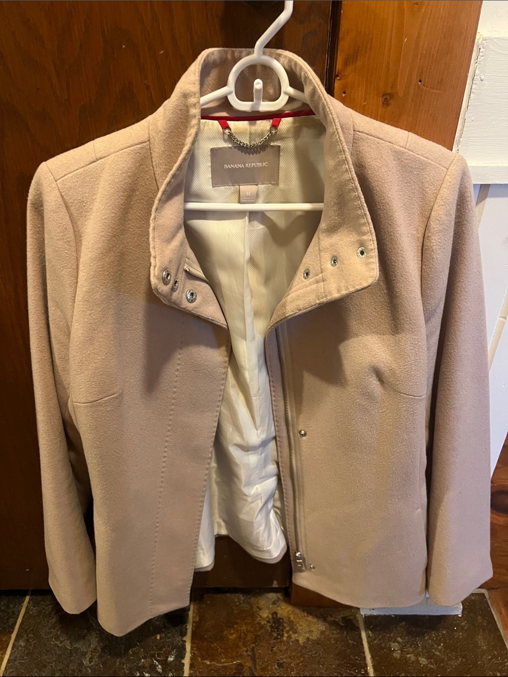 Banana Republic Women's Light Beige wool Blend jacket